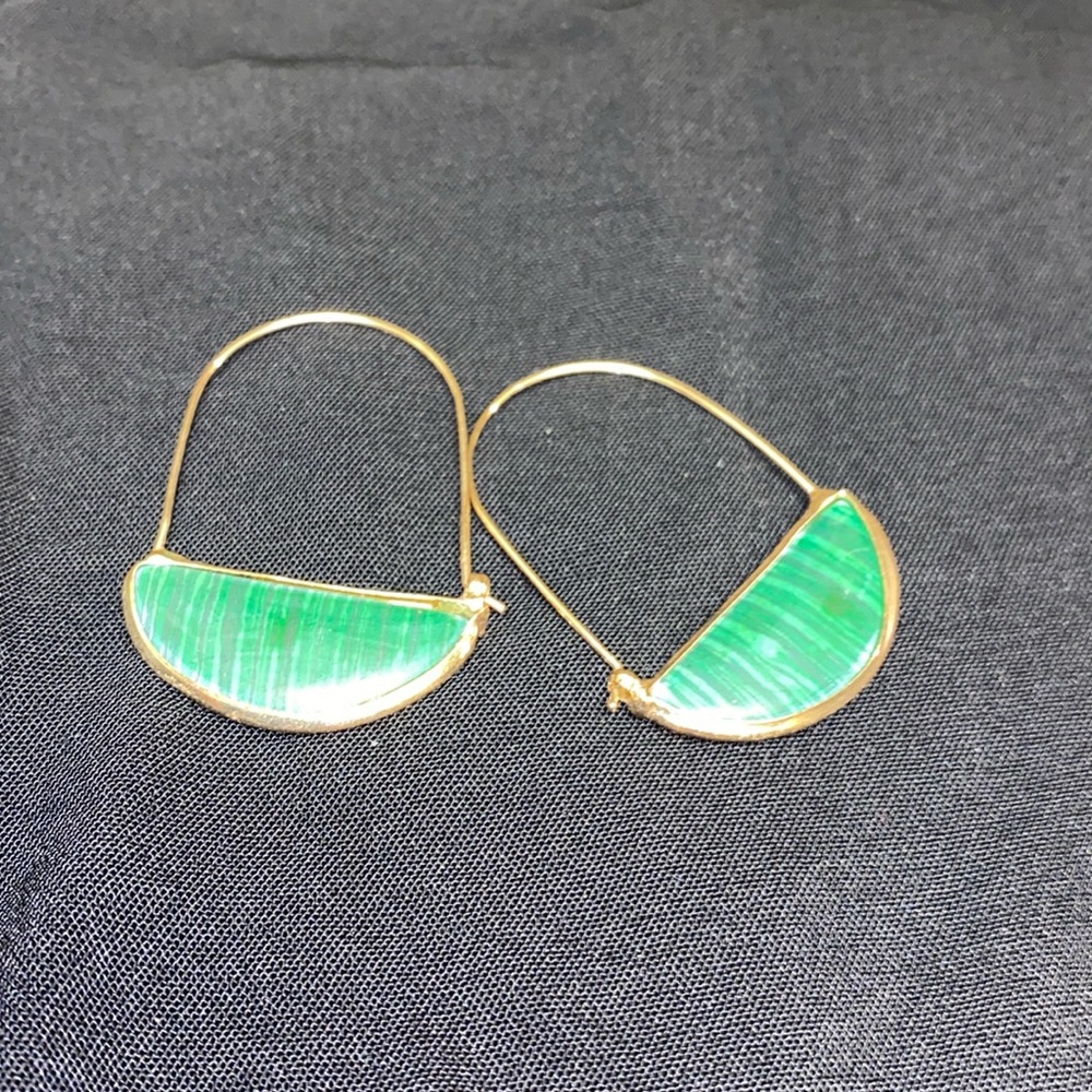 Green earrings